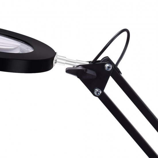 Flexible Desk Magnifier 5X USB LED Magnifying Glass 3 Colors Illuminated Magnifier Lamp Loupe Reading Rework Soldering Magnifier