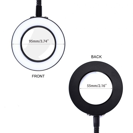 Magnetic Flexible Desk Magnifier 3X USB LED Magnifying Glass 3 Colors Illuminated Magnifier Lamp Loupe Reading Rework Soldering Magnifier Magnetic Flexible Desk Magnifier 3X USB LED Magnifying Glass 3 Colors Illuminated Magnifier Lamp Loupe Reading Rework Soldering Magnifier