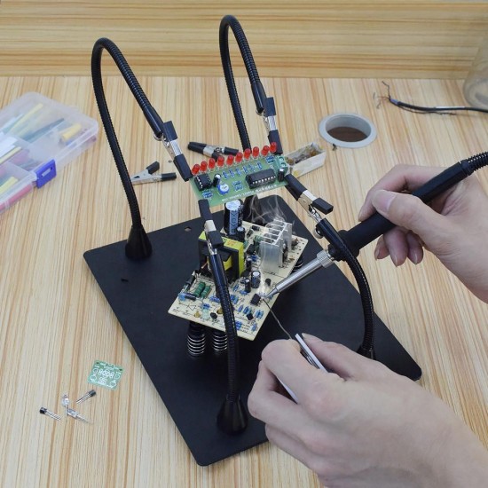 Multifunctional Magnetic PCB Board Fixed Clip Third Helping Hand with Soldering Station Frame for Repair Welding BGA PCB Chips