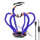 Soldering PCB Holder Tool Six Arms Helping Hands Third Hand Crafts Repair Helping Welding Station USB LED Magnifier Soldering PCB Holder Tool Six Arms Helping Hands Third Hand Crafts Repair Helping Welding Station USB LED Magnifier