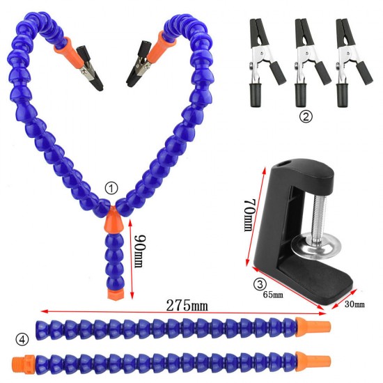 Soldering Station Holder PCB Fixture Welding Repair Multi Soldering Helping Hand Third Hand Tool with 4PCS Flexible Arms