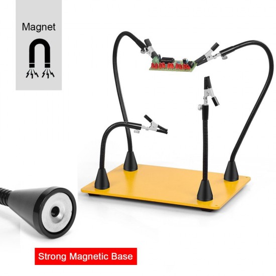 Strong Magnetic Flexible Arm Third Helping Hand PCB Circuit Board Fixture Stand Soldering Iron Holder Welding Tools Strong Magnetic Flexible Arm Third Helping Hand PCB Circuit Board Fixture Stand Soldering Iron Holder Welding Tools