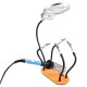 PCB Circuit Board Soldering Iron Fixture Holder 5 Flexible Metal Arms Third Hand Soldering Stand Welding Tool LED Magnifier PCB Circuit Board Soldering Iron Fixture Holder 5 Flexible Metal Arms Third Hand Soldering Stand Welding Tool LED Magnifier