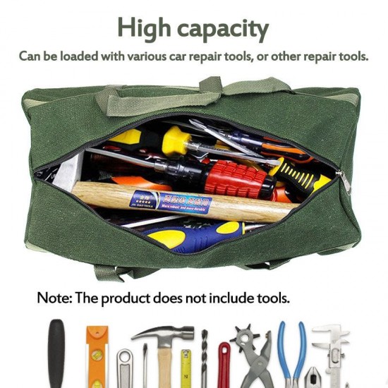 Portable Canvas Heavy Duty Tool Bag Pockets Carry Auto Repair Kit Round Bag Portable Canvas Heavy Duty Tool Bag Pockets Carry Auto Repair Kit Round Bag