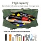 Portable Canvas Heavy Duty Tool Bag Pockets Carry Auto Repair Kit Round Bag