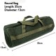 Portable Canvas Heavy Duty Tool Bag Pockets Carry Auto Repair Kit Round Bag