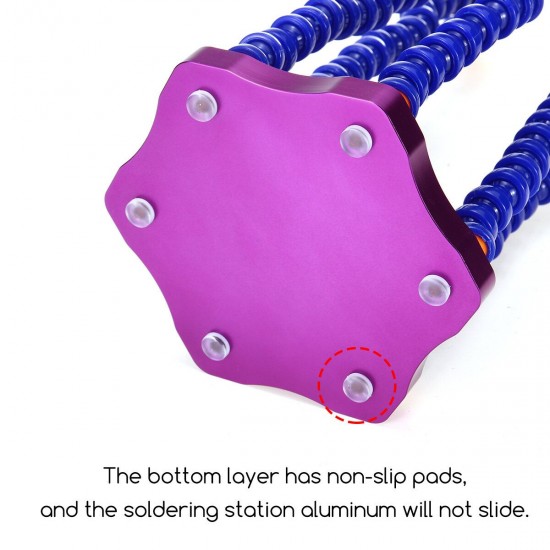 Soldering Holder Flexible Third Hand Six Helping Arms Soldering Station Welding Tool + Alloy Base