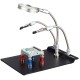 Universal 3 Flexible Arms Soldering Station Holder PCB Fixture Helping Hands with 4Pcs Magnetic Column Universal 3 Flexible Arms Soldering Station Holder PCB Fixture Helping Hands with 4Pcs Magnetic Column