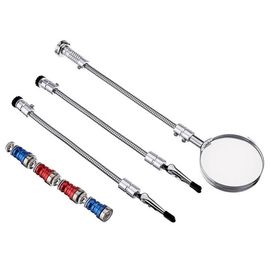 Universal 3 Flexible Arms Soldering Station Holder PCB Fixture Helping Hands with 4Pcs Magnetic Column Universal 3 Flexible Arms Soldering Station Holder PCB Fixture Helping Hands with 4Pcs Magnetic Column