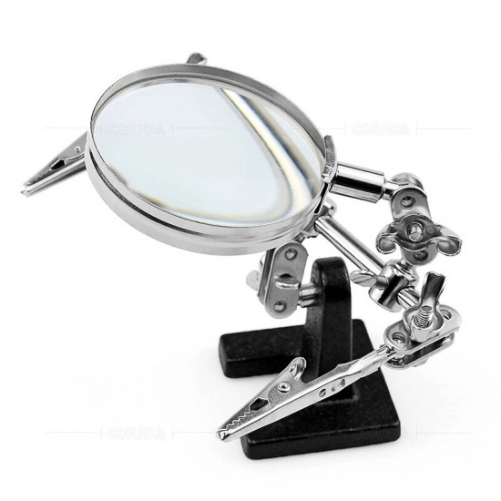 Welding Auxiliary Clip Magnifier Electric Soldering Iron Repair Welding Iron Bracket Adjustable 2 Alligator Clip 360 Degree Rotation Welding Auxiliary Clip Magnifier Electric Soldering Iron Repair Welding Iron Bracket Adjustable 2 Alligator Clip 360 Degree Rotation