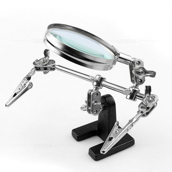 Welding Auxiliary Clip Magnifier Electric Soldering Iron Repair Welding Iron Bracket Adjustable 2 Alligator Clip 360 Degree Rotation Welding Auxiliary Clip Magnifier Electric Soldering Iron Repair Welding Iron Bracket Adjustable 2 Alligator Clip 360 Degree Rotation