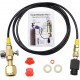 Upgrade CGA320 to TR21-4 Soda maker Co2 Tank Cylinder Direct Adapter with 60 inches High-Pressure Hose, Soda Maker direct Connector for sodastream, Soda Club (Gauge and bleed valve)