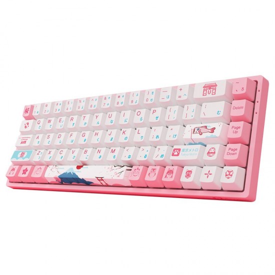 3068B three-mode mechanical keyboard RGB Backlit hot-plug PBT Office games wired wireless Bluetooth