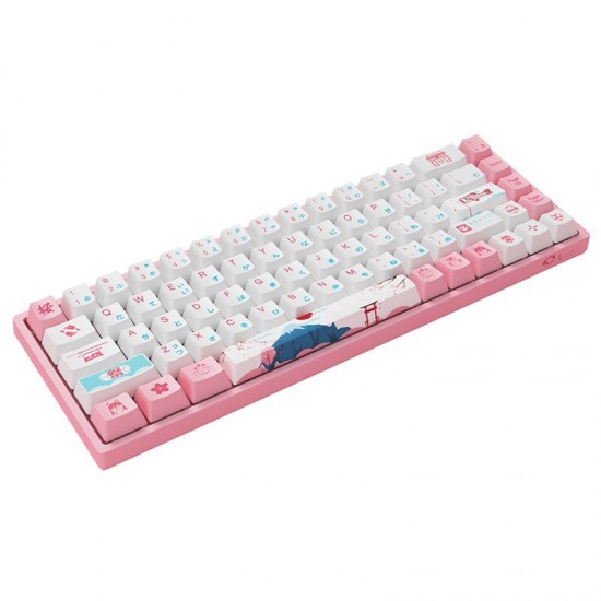 3068B three-mode mechanical keyboard RGB Backlit hot-plug PBT Office games wired wireless Bluetooth