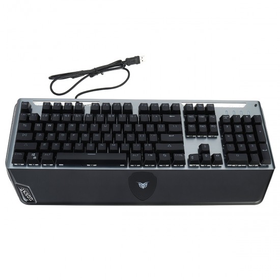 104 Key Wired Mechanical Gaming Keyboard with Hand Rest RGB Backlight Bule Switch Waterproof USB Keyboard