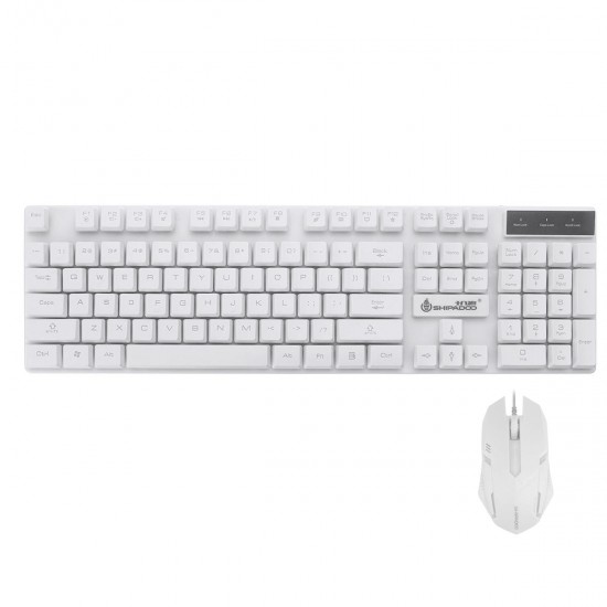 104 Keys RGB Backlit Wired Gaming Keyboard and 1600 DPI Gaming Mouse Set for PC Laptop 104 Keys RGB Backlit Wired Gaming Keyboard and 1600 DPI Gaming Mouse Set for PC Laptop