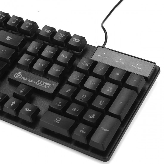 104 Keys Wired Mechanical Keyboard & Mouse Set RGB Backlight Gaming Keyboard 1000DPI Ergonomic Mouse