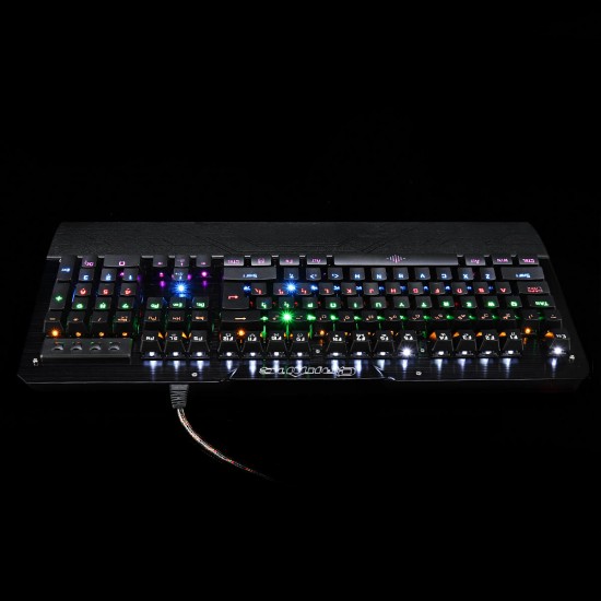 104Keys Blue Switch LED Backlight Mechanical Gaming Keyboard With Hand Holder USB Wired