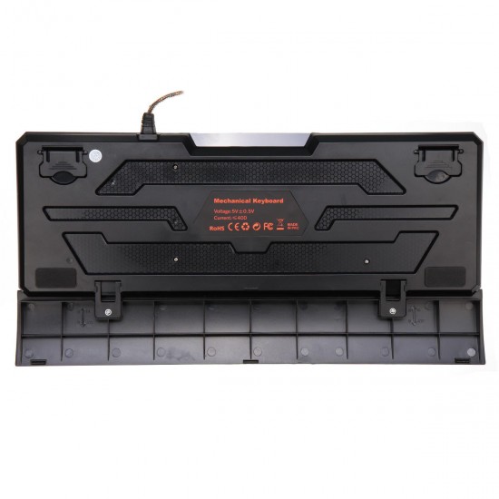 104Keys Blue Switch LED Backlight Mechanical Gaming Keyboard With Hand Holder USB Wired 104Keys Blue Switch LED Backlight Mechanical Gaming Keyboard With Hand Holder USB Wired