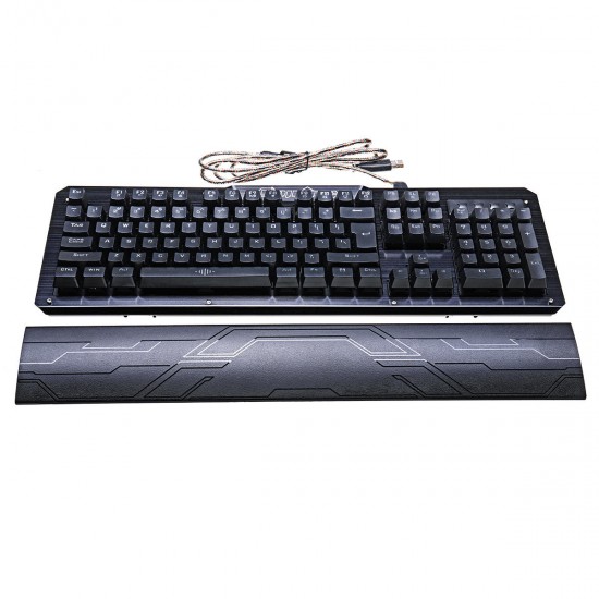 104Keys Blue Switch LED Backlight Mechanical Gaming Keyboard With Hand Holder USB Wired