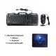 3-In-1 USB Wired 3200DPI Mouse Colorful Headset Rainbow Backlight Mechanical Keyboard Set with Mouse Pad for Desktop Computer Notebook