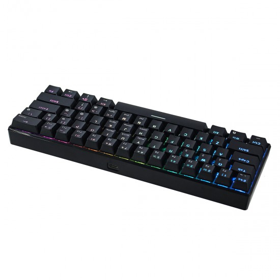 61 Keys Mechanical Gaming Keyboard Wired/Wireless Dual-Mode bluetooth Type-C Gaming Keyboard with RGB Backlit