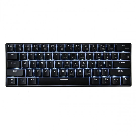 61 Keys Mechanical Keyboard Wired/Wireless Dual-Mode bluetooth Type-C Gaming Keyboard with RGB Backlit 61 Keys Mechanical Keyboard Wired/Wireless Dual-Mode bluetooth Type-C Gaming Keyboard with RGB Backlit