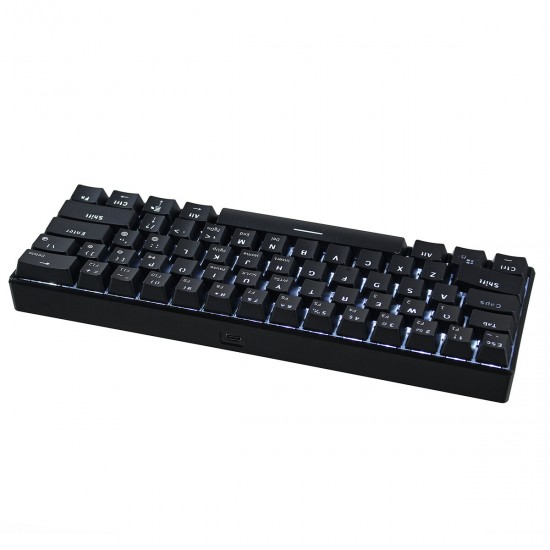 61 Keys Mechanical Keyboard Wired/Wireless Dual-Mode bluetooth Type-C Gaming Keyboard with RGB Backlit 61 Keys Mechanical Keyboard Wired/Wireless Dual-Mode bluetooth Type-C Gaming Keyboard with RGB Backlit