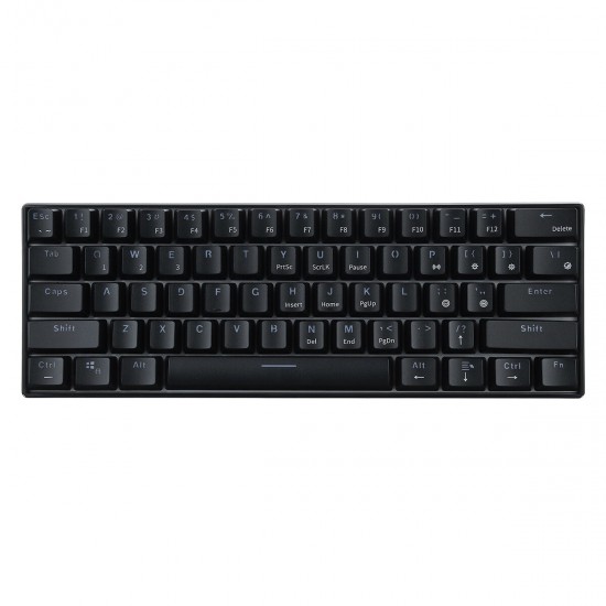 61 Keys Mechanical Keyboard Wired/Wireless Dual-Mode bluetooth Type-C Gaming Keyboard with RGB Backlit 61 Keys Mechanical Keyboard Wired/Wireless Dual-Mode bluetooth Type-C Gaming Keyboard with RGB Backlit