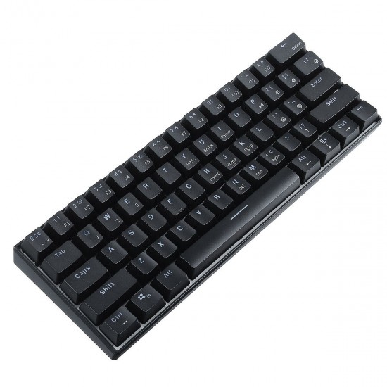 61 Keys Mechanical Keyboard Wired/Wireless Dual-Mode bluetooth Type-C Gaming Keyboard with RGB Backlit 61 Keys Mechanical Keyboard Wired/Wireless Dual-Mode bluetooth Type-C Gaming Keyboard with RGB Backlit
