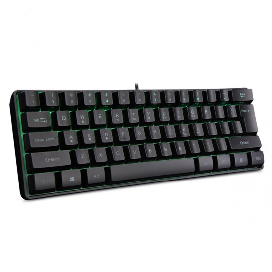 61 Keys Wired Membrane Mechanical Gaming Keyboard RGB Waterproof 10 Light Effect for PC Computer Laptop