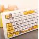 104 Keys Wired Mechanical Keyboard Cute Animals Pattern Switch OEM Profile PBT Keycaps Office Gaming Keyboard