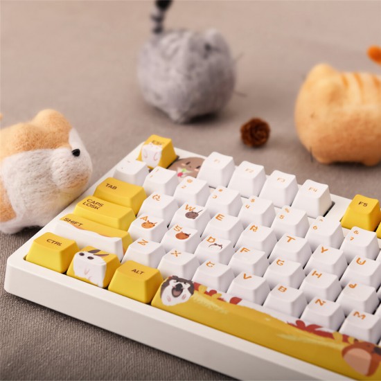 104 Keys Wired Mechanical Keyboard Cute Animals Pattern Switch OEM Profile PBT Keycaps Office Gaming Keyboard 104 Keys Wired Mechanical Keyboard Cute Animals Pattern Switch OEM Profile PBT Keycaps Office Gaming Keyboard