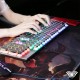 F2016 Wired Mechanical Keyboard 104 Keys Punk Plating Suspension Translucent Character Round Keycaps Blue Switch Gaming Keyboard