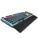 F2088 Punk Keycap Blue/Brown Switch Mechanical Gaming Keyboard with Backlit/Volume Knob