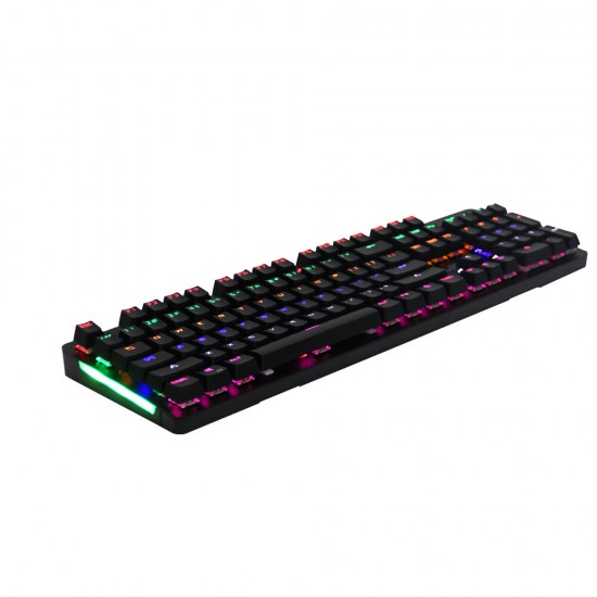 Mechanical Keyboard & Mouse Combo 104 Keys Wired Game Keyboard 2400DPI Programmable Buttons Gaming Mouse with RGB Backlight