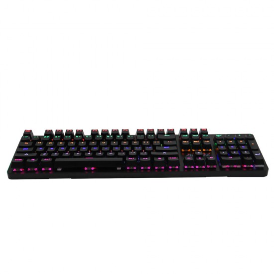 Mechanical Keyboard & Mouse Combo 104 Keys Wired Game Keyboard 2400DPI Programmable Buttons Gaming Mouse with RGB Backlight