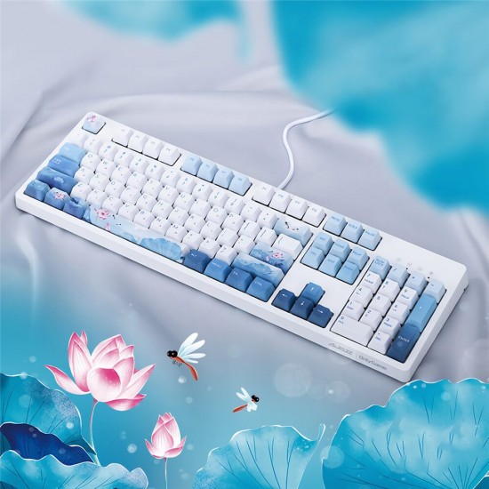 Wired Mechanical Keyboard 104 Keys Chinese Style PBT Keycaps Keyboard with MX Switch