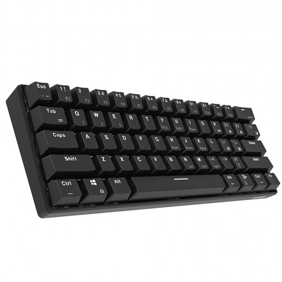 i610T 61 Keys Mechanical Keyboard USB-C Wired bluetooth Dual Mode Black Switch 17 Monochrome Backlight Gaming Keyboard