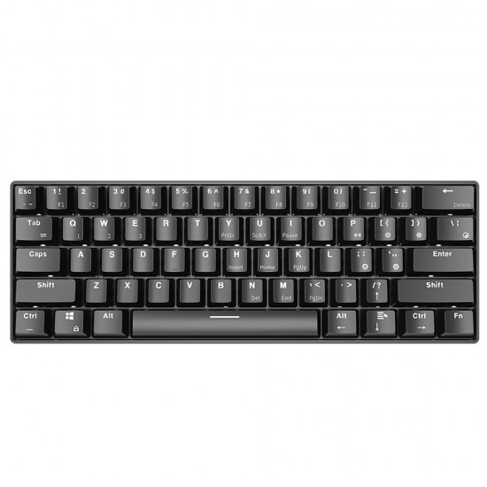 i610T 61 Keys Mechanical Keyboard USB-C Wired bluetooth Dual Mode Black Switch 17 Monochrome Backlight Gaming Keyboard