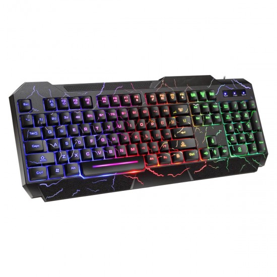 D620 104Key RGB Backlight Mechanical Feeling Keyboard and 1600 DPI RGB Gaming Mouse