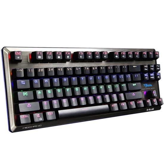 K727 87 Keys USB Wired Mixed Backlit Mechanical Gaming Keyboard Blue Switch Black Switch K727 87 Keys USB Wired Mixed Backlit Mechanical Gaming Keyboard Blue Switch Black Switch