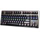 K727 87 Keys USB Wired Mixed Backlit Mechanical Gaming Keyboard Blue Switch Black Switch