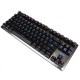 K727 87 Keys USB Wired Mixed Backlit Mechanical Gaming Keyboard Blue Switch Black Switch