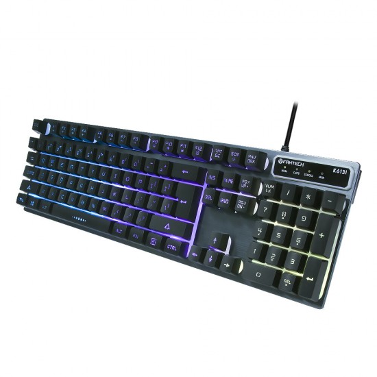 K613L 104 Keys Wired Gaming Keyboard Floating-keys 25 Keys Anti-ghosting USB Gaming Keyboard for Computer Laptop PC