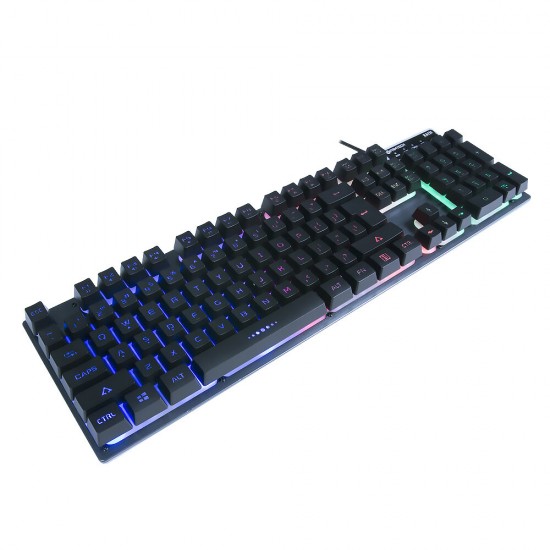 K613L 104 Keys Wired Gaming Keyboard Floating-keys 25 Keys Anti-ghosting USB Gaming Keyboard for Computer Laptop PC