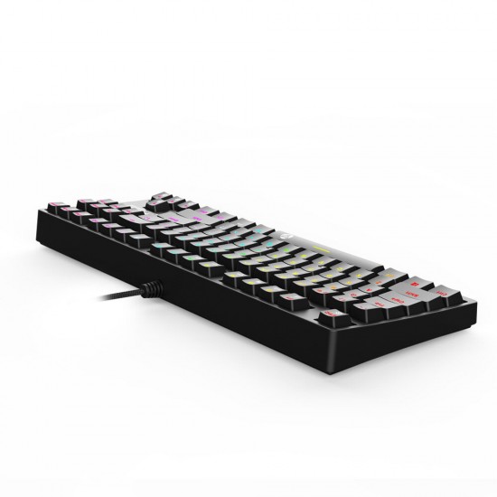 MK872 87 Keys Wired Mechanical Keyboard Ergonomic USB Mechanical Switch RGB Backlit Gaming Keyboard for Computer Laptop PC MK872 87 Keys Wired Mechanical Keyboard Ergonomic USB Mechanical Switch RGB Backlit Gaming Keyboard for Computer Laptop PC
