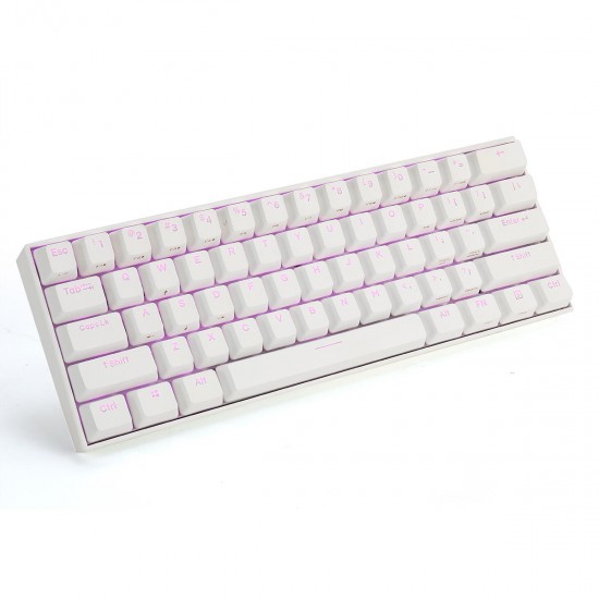 60% Mechanical Keyboard bluetooth 5.0 Type-C Outemu Switch PBT Double Shot Keycap RGB White Case Gaming Keyboard