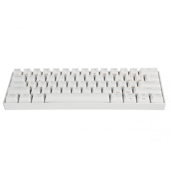 60% Mechanical Keyboard bluetooth 5.0 Type-C Outemu Switch PBT Double Shot Keycap RGB White Case Gaming Keyboard