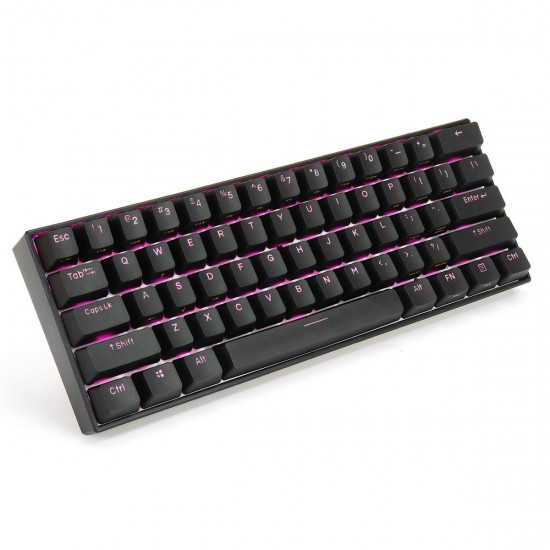 60% bluetooth 5.0 Type-C Outemu Switch PBT Double Shot Keycap RGB Mechanical Gaming Keyboard--Black